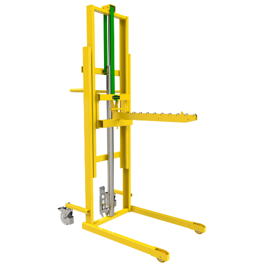 RL10 telescopic reel lifter, extra long reach reel handler, adjustable industrial reel trolley